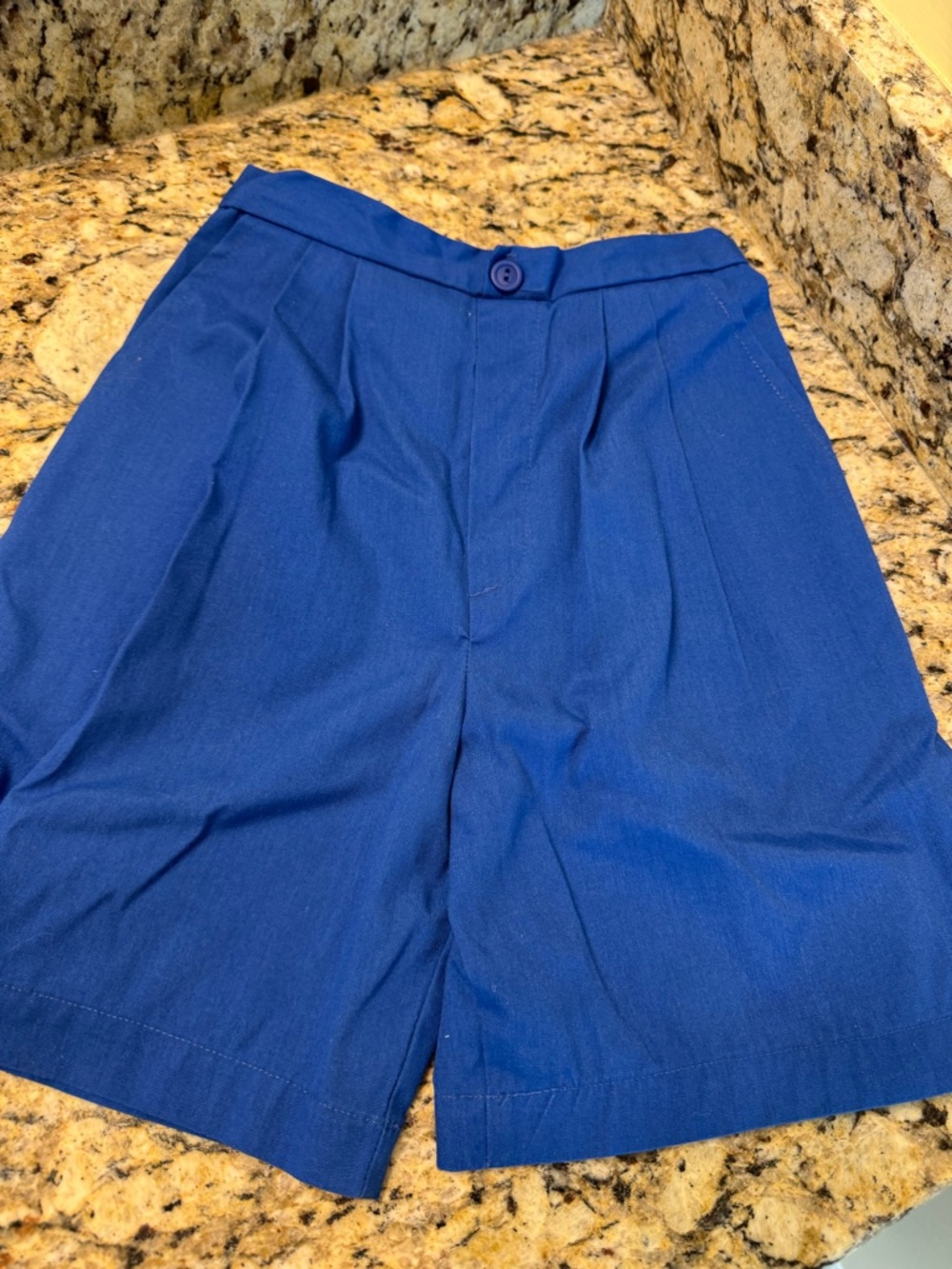 Blue boys size 5 Chez Ami High-Waist Pleated Shorts